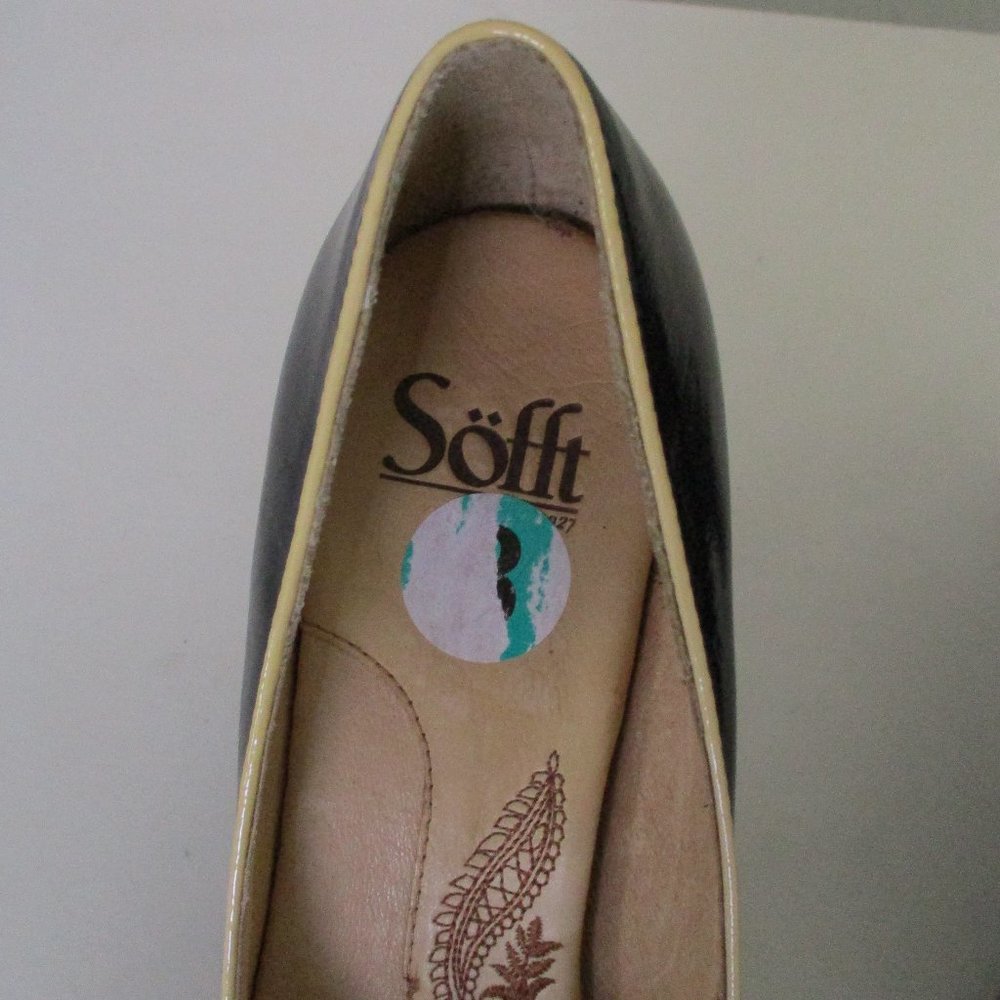 Sofft Womens Black Patent Leather 3" Heel Pump NWOB - Size 8M - Picture 6 of 8